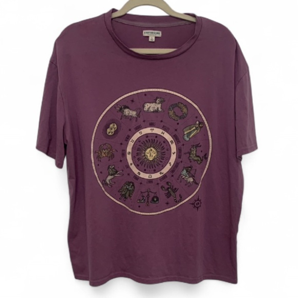 EARTHBOUND Purple Zodiac Graphic Short Sleeve Tee